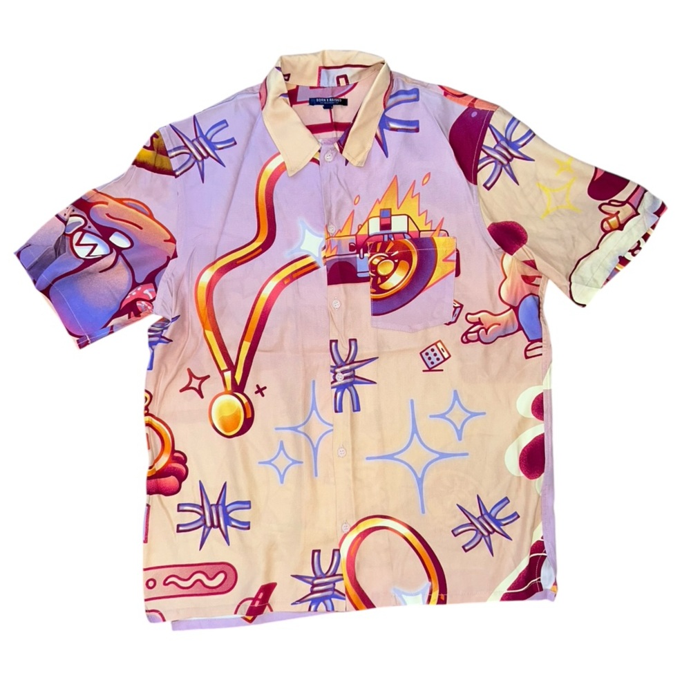 BORN X RAISED | rhymezlikedimez Button-Up Shirt